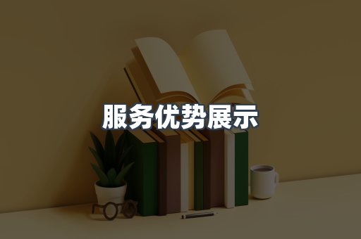 服务优势展示